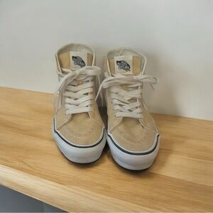 Vans Tan Suede High-Top Sneakers